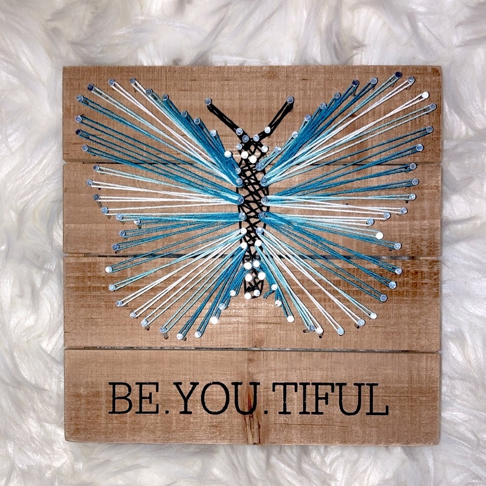 🌼PRIMITIVES BY KATHY Butterfly Woven BE.YOU.TIFUL Wood Decor
